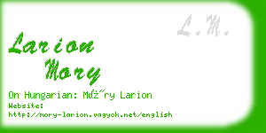 larion mory business card
